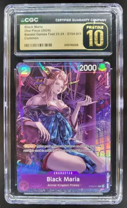 2024 ONE PIECE CCG BLACK MARIA BANDAI GAMES FEST ST04-011 CGC 10 PRISTINE RC7 - Image 1
