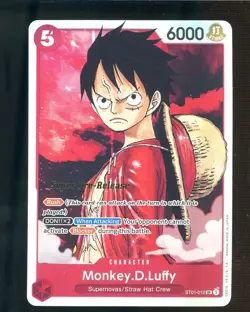 #1 2022 One Piece Straw Hat Crew Super Pre-Release #ST01-012 Monkey D. Luffy - Image 1