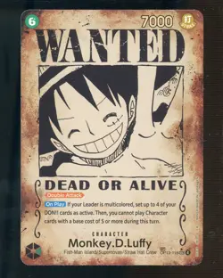 2025 One Piece Carrying On His Will Wanted Poster #OP13-118 Monkey D. Luffy - Image 1