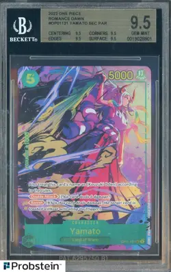 2022 One Piece Romance Dawn #121 Yamato SEC PAR BGS 9.5 GEM MINT - Image 1