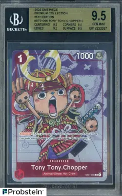 2022 One Piece Premium Collection 25th Edition Tony Tony Chopper BGS 9.5 - Image 1
