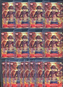 Lot (17) One Piece Promo Treasure Booster Set Super Rare #006 Monkey D. Luffy - Image 1