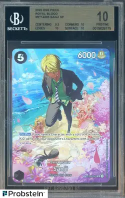 2025 One Piece Royal Blood #003 Sanji SP BGS 10 PRISTINE - Image 1