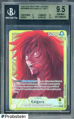 2024 One Piece Two Legends Alternate Art #098 Kalgara BGS 9.5 GEM MINT - Image 1