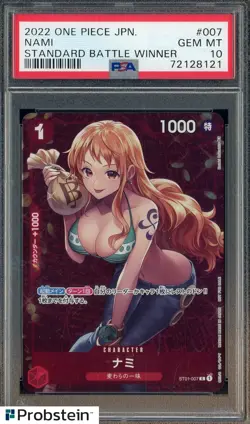 2022 One Piece Japanese Standard Battle Winner #007 Nami PSA 10 GEM MINT - Image 1