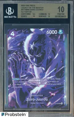 2025 One Piece Legacy of the Master Alternate Art Zoro-Juurou BGS 10 PRISTINE - Image 1