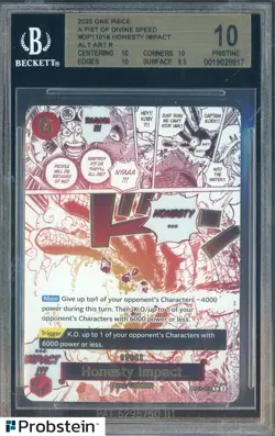 2025 One Piece A Fist of Divine Speed Alt Art Honesty Impact BGS 10 PRISTINE - Image 1