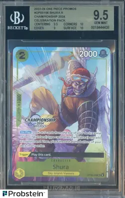 2022-24 One Piece Promos Championship Celebration Pack #106 Shura BGS 9.5 - Image 1