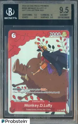 2022-23 One Piece Promos Gift Collection #P001 Monkey D. Luffy BGS 9.5 GEM MINT - Image 1