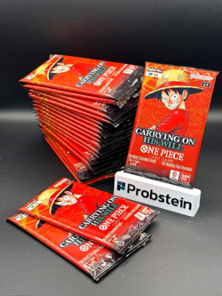 Lot of (24) One Piece English OP-13 Carrying on His Will Booster Packs - Image 1