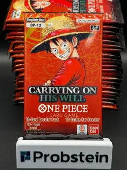 Lot of (24) One Piece English OP-13 Carrying on His Will Booster Packs - Image 2