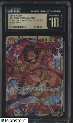 2024 One Piece Japanese OP09 Secret Rare #118 Gol D. Roger CGC 10 PRISTINE - Image 1