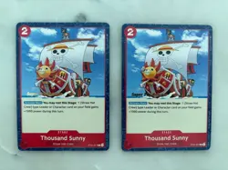 Lot of Two (2) One Piece THOUSAND SUNNY Super Pre Release 1st Edition ST01-017 - Image 1