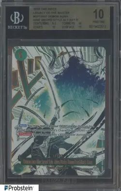 2025 One Piece Legacy of the Master Alt Art Demon Aura Nine Sword Style BGS 10 - Image 1