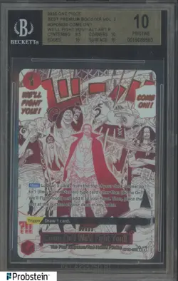 2025 One Piece Best Premium Booster Vol. 2 Come On!! We'll Fight You BGS 10 - Image 1