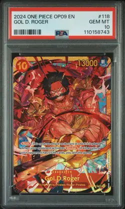 2024 ONE PIECE OP09-EMPERORS IN THE NEW WORLD #118 GOL D. ROGER PSA 10 GEM MINT - Image 1