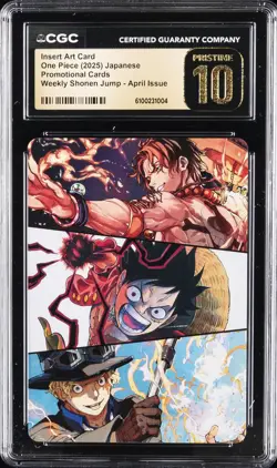 2025 ONE PIECE PROMO CARDS WEEKLY SHONEN JUMP INSERT ART CARD CGC 10 PRISTINE - Image 1