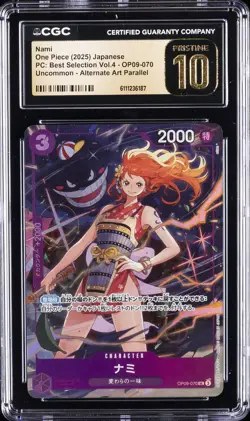 2025 ONE PIECE JPN UNCOMMON ALT ART #OP09-070 NAMI CGC 10 PRISTINE - Image 1