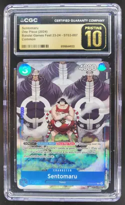 2024 ONE PIECE CCG SENTOMARU BANDAI GAMES FEST ST03-007 CGC 10 PRISTINE RC7 - Image 1