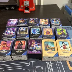 Disney Lorcana Lot Of 15 Deck Box Set Mickey Elsa Capatin Hook Alice - Image 1