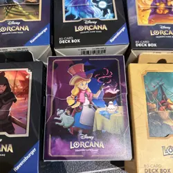 Disney Lorcana Lot Of 15 Deck Box Set Mickey Elsa Capatin Hook Alice - Image 4