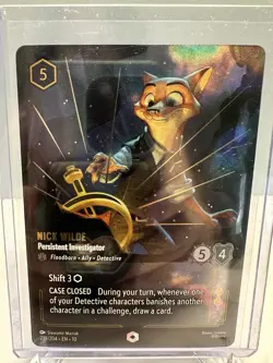 Disney Lorcana Nick Wilde Persistent Investigator EN-10 Enchanted - Image 1