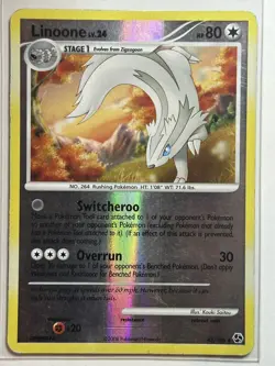 Linoone Reverse Holo Great Encounters 43/106 HP-MP Pokemon Card - Image 1