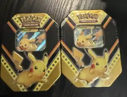 2x Pokemon TCG Pikachu V Powers Tin with Promo Card – Factory Sealed - Image 1