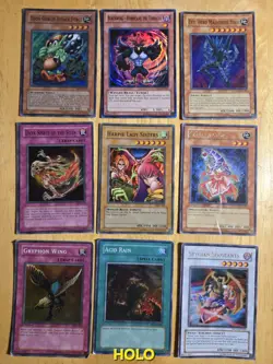 Vintage 1996 YuGiOh Cards Holo Common Mixed Lot of 108 Fair Condition - Image 1