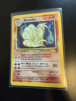 Pokemon Card: Ninetales HOLO 13/130 Base Set 2 Vintage Rare! NM / LP - Image 3