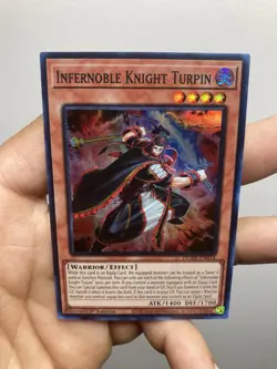 Yu-Gi-Oh TCG Infernoble Knight Turpin DUNE-EN014 1st Edition Super Rare Card NM - Image 1