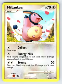 Miltank 44/100 2008 Stormfront Pokemon Card TCG Nintendo Uncommon - Nm/Vlp - Image 1