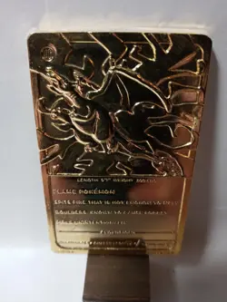 Pokemon 23K Gold Plated Trading Card #6 Charizard Burger King Edition OOP - Image 2