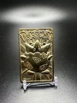 Pokemon 23K Gold Plated Togepi Trading Card 1999 Burger King Limited Edition - Image 1