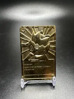 Pokemon 23K Gold Plated Togepi Trading Card 1999 Burger King Limited Edition - Image 2