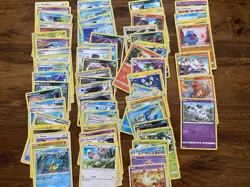 Pokemon Lot 332 Pokemon Cards With 4 Top Loaders & 20 Sleeves + BATTLE DECK - Image 4