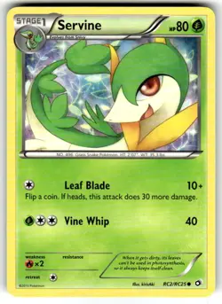 Servine RC2/RC25 Reverse Holo Pokemon Card – Radiant Collection (2013) NM - Image 1