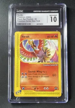 Ho-Oh # 52 Black Star Promo Pokemon Center NY Stamped Card CGC Gem Mint 10 - Image 1