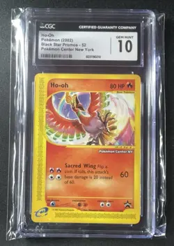 Ho-Oh # 52 Black Star Promo Pokemon Center NY Stamped Card CGC Gem Mint 10 - Image 3