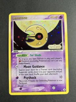 Pokemon TCG Lunatone Legend Maker 20/92 Reverse Holo Rare Swirl 60HP Card 2006 - Image 1