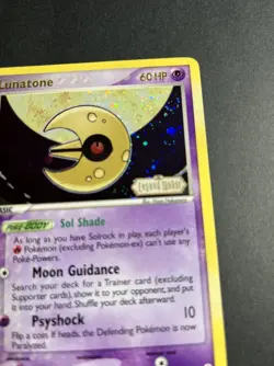 Pokemon TCG Lunatone Legend Maker 20/92 Reverse Holo Rare Swirl 60HP Card 2006 - Image 2