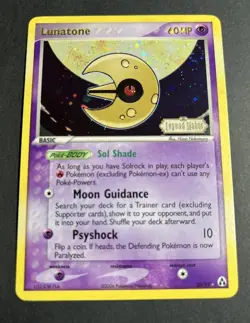 Pokemon TCG Lunatone Legend Maker 20/92 Reverse Holo Rare Swirl 60HP Card 2006 - Image 3