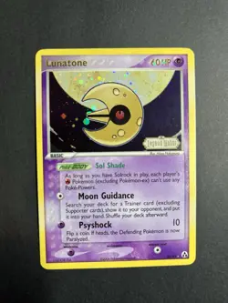 Pokemon TCG Lunatone Legend Maker 20/92 Reverse Holo Rare Swirl 60HP Card 2006 - Image 4