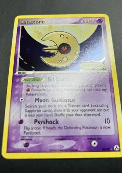 Pokemon TCG Lunatone Legend Maker 20/92 Reverse Holo Rare Swirl 60HP Card 2006 - Image 5