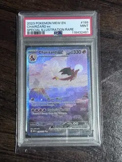 Pokemon TCG Charizard EX 199/165 SV Scarlet & Violet 151 Card PSA 9 Mint - Image 1