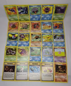 Vintage Pokemon Fossil Card Lot of 25 Common/Uncommon NM-LP - Image 1