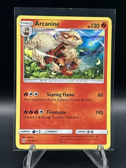 Arcanine 22/149 - Holo Rare Pokemon TCG Sun and Moon Base Set Card game - Image 1