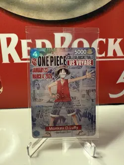 One Piece Monkey D. Luffy Voyage College Basketball St. Johns Promo Card SEALED - Image 1