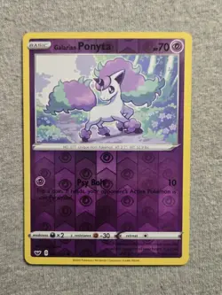 Galarian Ponyta 081/202 Reverse Holo Sword and Shield Pokemon Card - Image 1