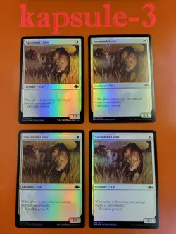 4x Savannah Lions | FOIL | Dominaria Remastered | MTG Magic Cards - Image 1